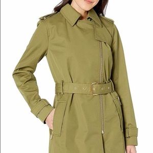 Zip front trench jacket